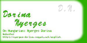 dorina nyerges business card
